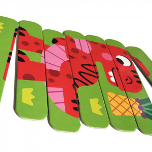 Set puzzle-uri din betisoare Dinozauri, 16 piese Roter Kafer RK1090-02 - Img 3