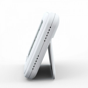 Termometru si higrometru digital de camera, ecran LCD, memorie, suport expandabil cu magnet, alb, AirBi SMILE BI1040 - Img 3