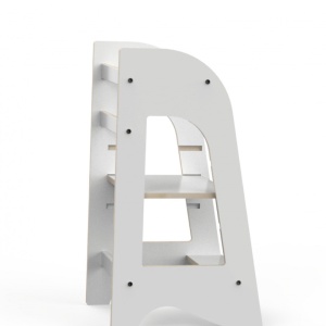 Turn de invatare MamaToyz Learning Tower din MDF, Alb - Img 1