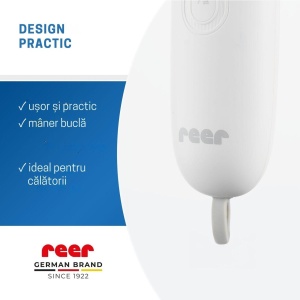 Aparat pentru tratarea intepaturilor de insecte, tratament prin caldura fara chimicale, 2 trepte de temperatura, bucla de prindere, baterii incluse, produs medical certificat, Reer ItchRelief 81140 - Img 2