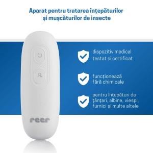 Aparat pentru tratarea intepaturilor de insecte, tratament prin caldura fara chimicale, 2 trepte de temperatura, bucla de prindere, baterii incluse, produs medical certificat, Reer ItchRelief 81140 - Img 6