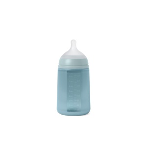 Biberon din silicon, 240ml, Colour Essence SX Pro debit mediu, albastru - Img 4