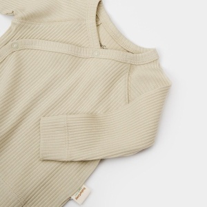 Cutie 4 piese pentru nou nascut - 100% bumbac organic - Verde pal, BabyCosy - Img 8
