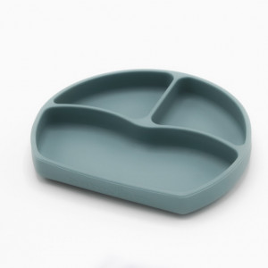 Farfurie din silicon cu 3 compartimente pentru auto-diversificare BabyJem (Culoare: Gri) - Img 7