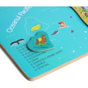Harta mare a lumii - puzzle magnetic (lb.romana) - Img 3