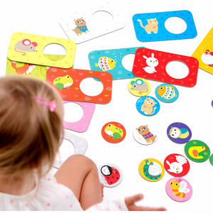 Joc educativ asociaza prietenii, 24 piese, 18x10,5 cm Banana Panda BP49030 - Img 4