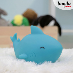Lampa de veghe cu LED, cu oprire cronometrata, forma rechin, albastra, Lumilu Sea Life Shark, Reer 52303 - Img 4