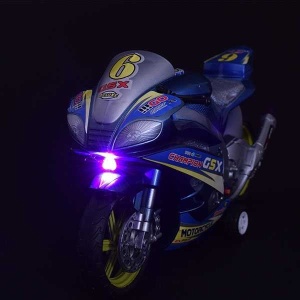 Motocicleta de Curse cu Lumini si Sunete 30 cm Toi-Toys TT29210Z - Img 6
