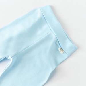 Pantaloni cu Botosei - Bumbac organic Bleu (Marime: 6-9 luni) - Img 2