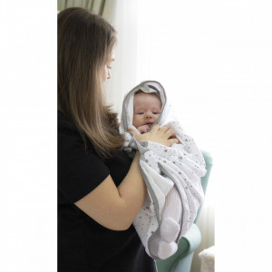 Paturica cu sistem multifunctional BabyJem Carrier Alb pentru transport bebelusi - Img 6