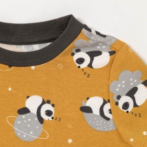 Pijama 100% bumbac organic, Panda, 4-5 ani - Img 5