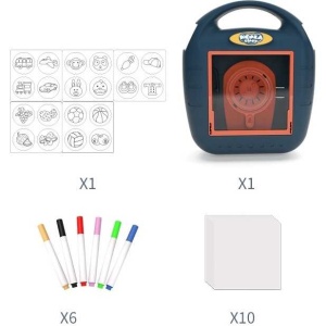 Proiector desen cu 20 sabloane si 6 carioci 22.5 x 18 x 6 cm Koala Diary KD80309 - Img 7