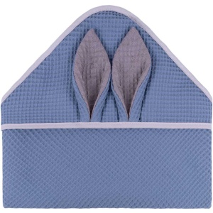 Prosop de baie cu gluga Waffle Bunny 80x80 cm Infantilo IF2511 - Img 4