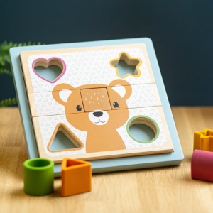 Puzzle cu sortator forme - Animalute - Img 4