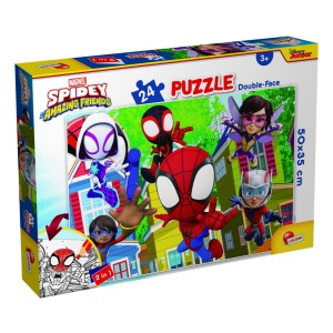 Puzzle de colorat - Distractie cu paienjenelul Marvel si prietenii lui uimitori (24 piese)