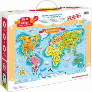 Puzzle Descopera lumea - Tinerii exploratori, 168 piese, 98x68cm Banana Panda BP33672 - Img 2