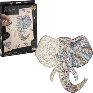 Puzzle Lemn Elefant, 137 piese, 30x22.5 cm Grafix GR400072 - Img 3