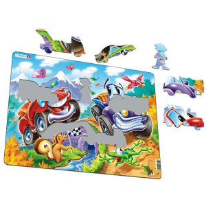 Puzzle Masini, 22 Piese Larsen LRUS11 - Img 2
