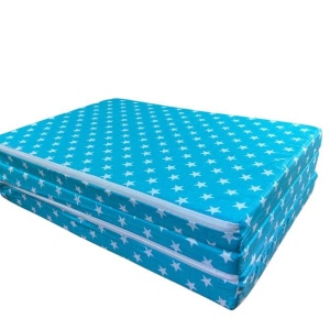 Saltea Pliabila Spuma Poliuretanica 120x60x5 cm - Blue with White Stars - Img 2