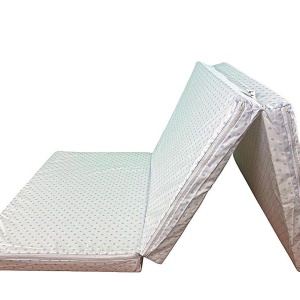 Saltea Pliabila Spuma Poliuretanica 120x60x5 cm - Light Blue Dots