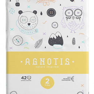 Scutece hipoalergenice Agnotis, marimea nr. 2, 3-6 kg, 42 bucati - Img 2