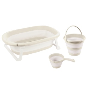 Set 3 in 1 cu cadita pliabila - Bej