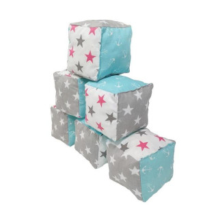 Set 6 cuburi de joaca textile MyKids 10x10 cm - Img 5