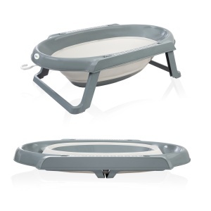 Set cadita pliabila de baie Babyjem, 5 piese, antracit - Img 4