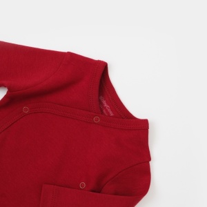 Set de 5 piese pentru nou nascut - 100% bumbac organic - Rosu, BabyCosy - Img 6