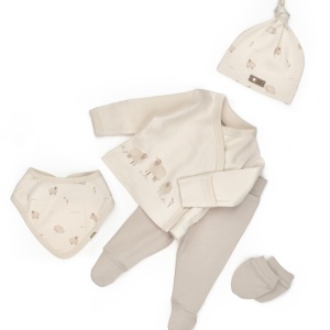 Set de 5 piese pentru nou nascut, Lamb, BabyCosy - Img 3