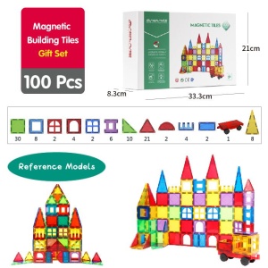 Set de constructie magnetic 3D - 100 piese - Img 3