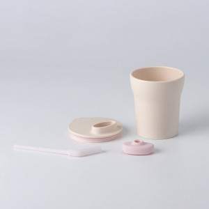 Set diversificare hrana bebelusi Miniware Little Foodie, 100% din materiale naturale biodegradabile, 6 piese, Vanilla+Cotton candy - Img 8
