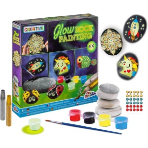 Set pictura pe pietre cu vopsea fosforescenta Glow in the dark Grafix GR200054 - Img 2