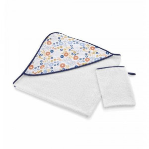Set prosop si manusa de baie 72x72 cm BabyJem (Model: Dino) - Img 2
