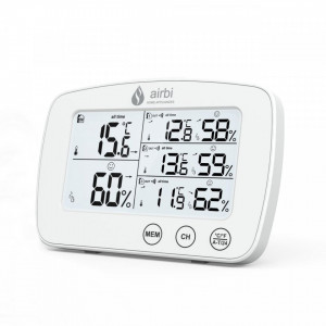 Set Termometru si higrometru digital cu 3 transmitatoare wireless externe Airbi TRIO BI1030 - Img 4