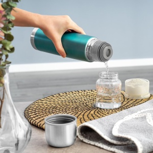 Sticla termos din otel inoxidabil vidat ColourCup, 450 ml, albastru, Reer 90523 - Img 2