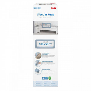 Bariera protectie anticadere pat copii, lungime 100 cm, albastru-gri, Reer Sleep'n Keep 45101 - Img 2