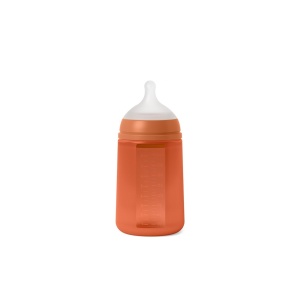 Biberon din silicon, 240ml, Colour Essence SX Pro debit mediu, rosu - Img 2