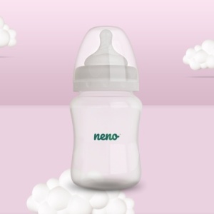 Biberon Neno 150 ml cu tetina silicon, anti-colici, debit lent