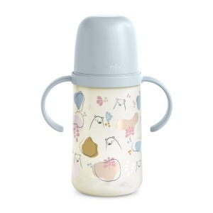 Cana cu mustiuc din silicon, 270 ml, Bears, albastru, Suavinex