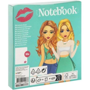 Carnetel Besties cu Pix 90 de File Liniate,15 x 10.5 cm Grafix GR140045 - Img 3