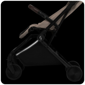 Carucior sport pliabil ultracompact pentru calatorii Espoo+, Vanilla Delight, Beige, Skiddou - Editie Limitata - Img 8