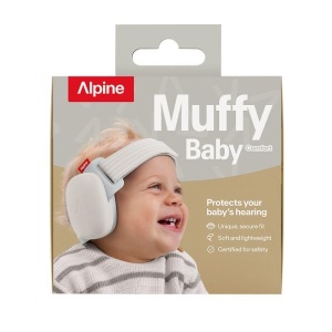Casti antifonice pentru bebelusi si copii pana la 4 ani, ofera protectie auditiva, SNR 24, ALPINE Muffy Soft Sand, ALP20161 - Img 3