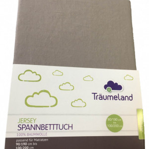 Cearsaf cu elastic Traeumeland Jersey Anthracite 90 x 200 cm