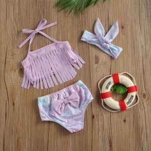 Costum de baie cu franjuri din 3 piese Drool - Img 2