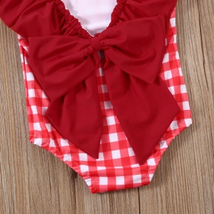 Costum de baie cu patratele rosii si bentita Drool - Img 2