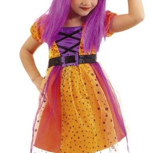 Costum de carnaval - Vrajitoare superstar (portocaliu)