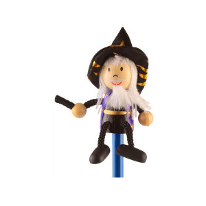 Creion cu figurina lemn Vrajitor Fiesta Crafts FCP-5006 - Img 2