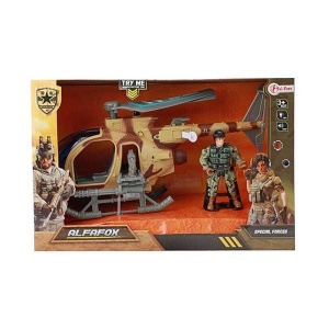 Elicopter Militar 27cm cu Sunete, Lumini si Soldat inclus Toi-Toys TT15611A - Img 3