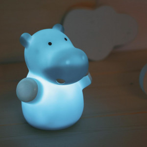 Lampa de veghe cu LED, forma hipopotam, albastru, Lumilu Mini Zoo Hippo, Reer 52353 - Img 4